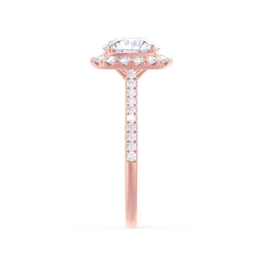 Elongated Cushion Halo & Pave Lab Grown Diamond Engagement Ring