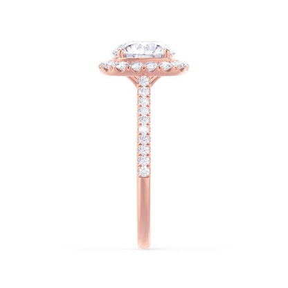 Elongated Cushion Halo & Pave Lab Grown Diamond Engagement Ring