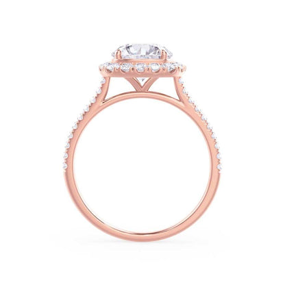Elongated Cushion Halo & Pave Lab Grown Diamond Engagement Ring