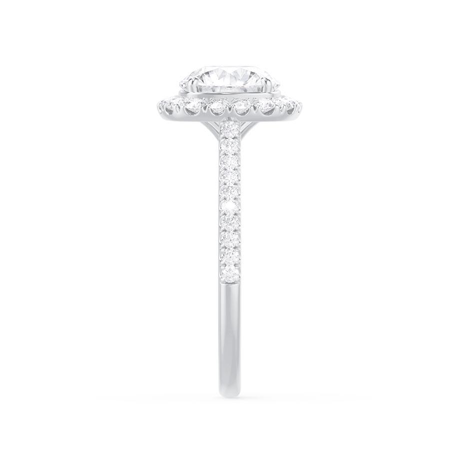 Elongated Cushion Halo & Pave Lab Grown Diamond Engagement Ring