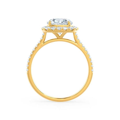 Elongated Cushion Halo & Pave Lab Grown Diamond Engagement Ring