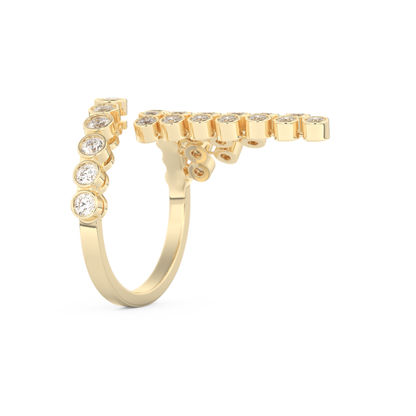 Half Eternity Wedding Band with 0.34 CT Round Cut Moissanite – Yellow, White, or Rose Gold