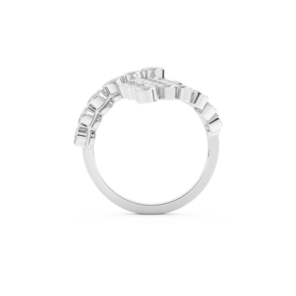 Half Eternity Wedding Band with 0.34 CT Round Cut Moissanite – Yellow, White, or Rose Gold
