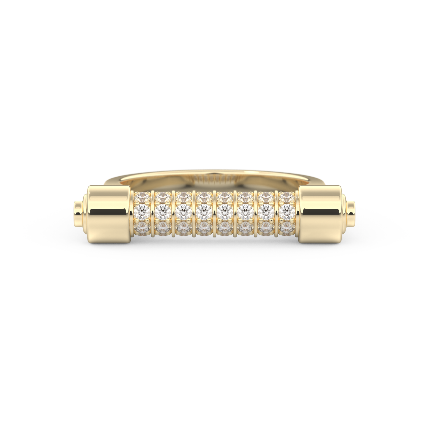 Wedding Band with 0.61 CT Round Cut Moissanite – Yellow, White, or Rose Gold
