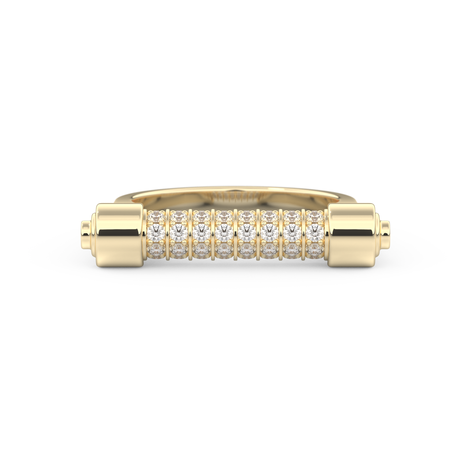 Wedding Band with 0.61 CT Round Cut Moissanite – Yellow, White, or Rose Gold