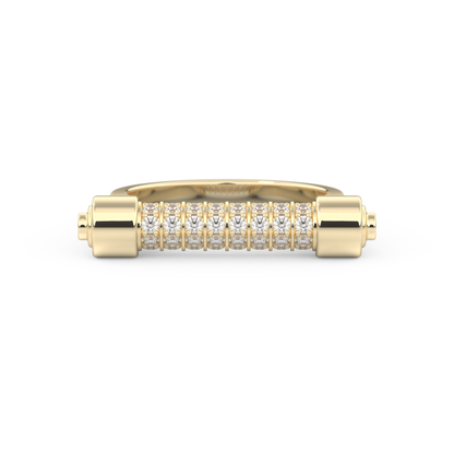 Wedding Band with 0.61 CT Round Cut Moissanite – Yellow, White, or Rose Gold
