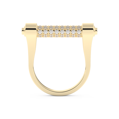 Wedding Band with 0.61 CT Round Cut Moissanite – Yellow, White, or Rose Gold