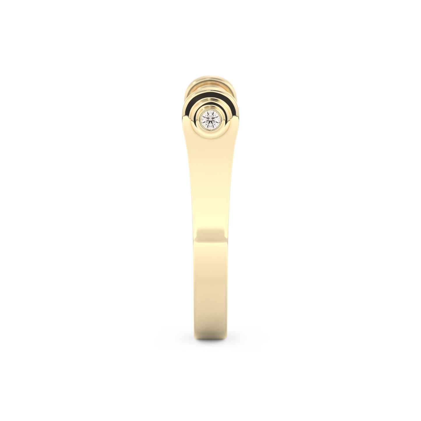 Wedding Band with 0.61 CT Round Cut Moissanite – Yellow, White, or Rose Gold