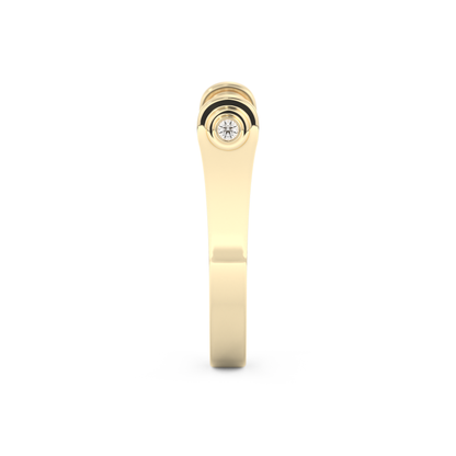 Wedding Band with 0.61 CT Round Cut Moissanite – Yellow, White, or Rose Gold