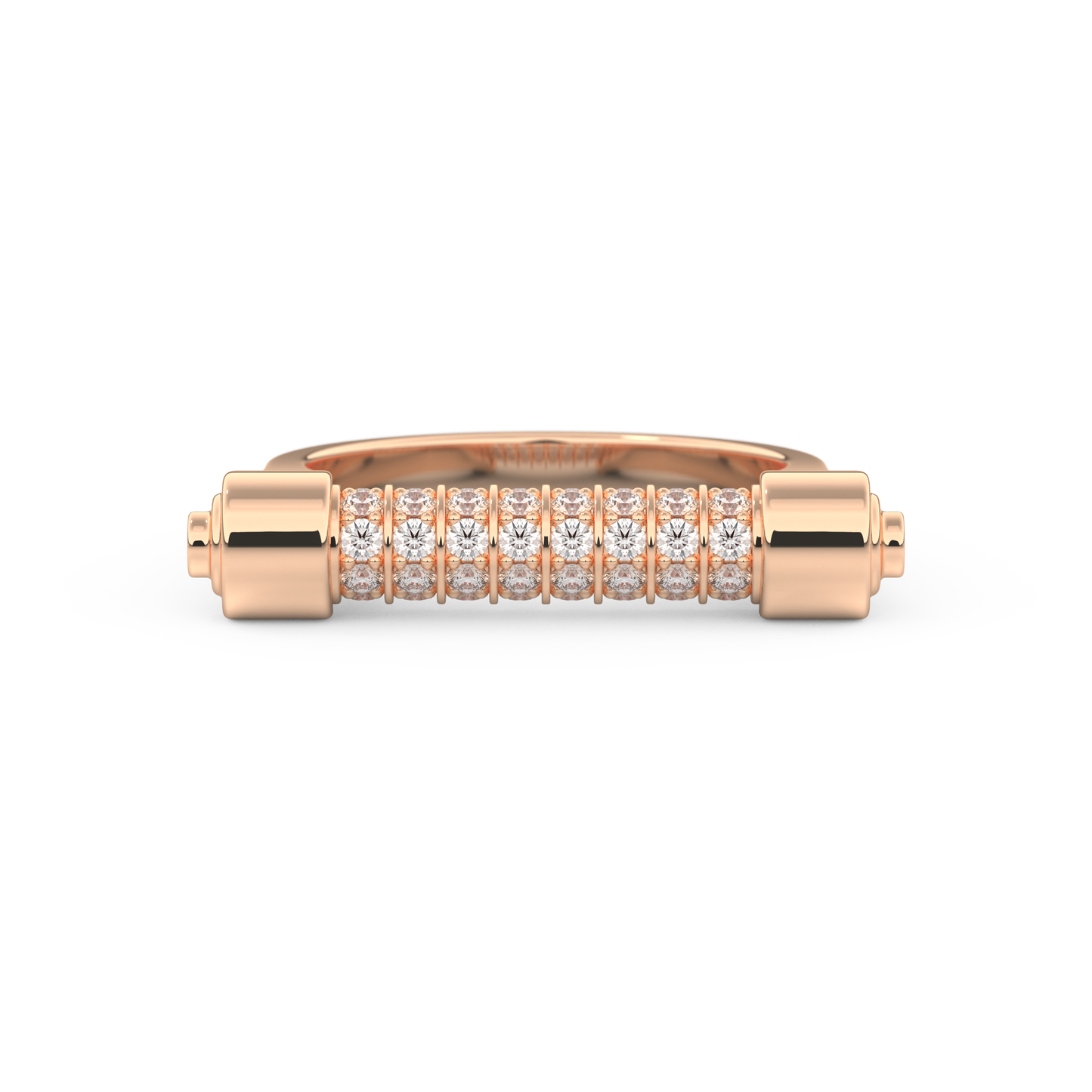 Wedding Band with 0.61 CT Round Cut Moissanite – Yellow, White, or Rose Gold