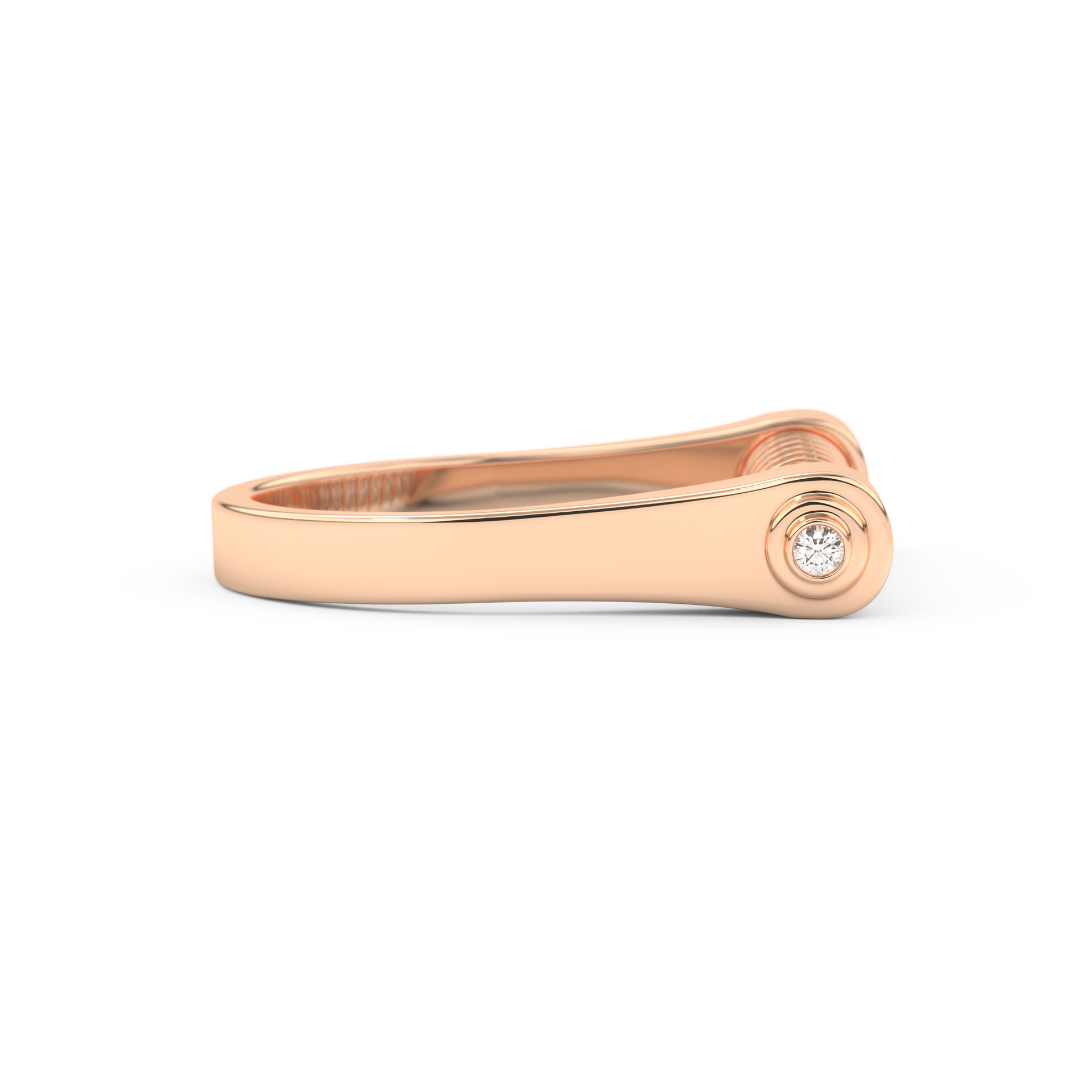 Wedding Band with 0.61 CT Round Cut Moissanite – Yellow, White, or Rose Gold