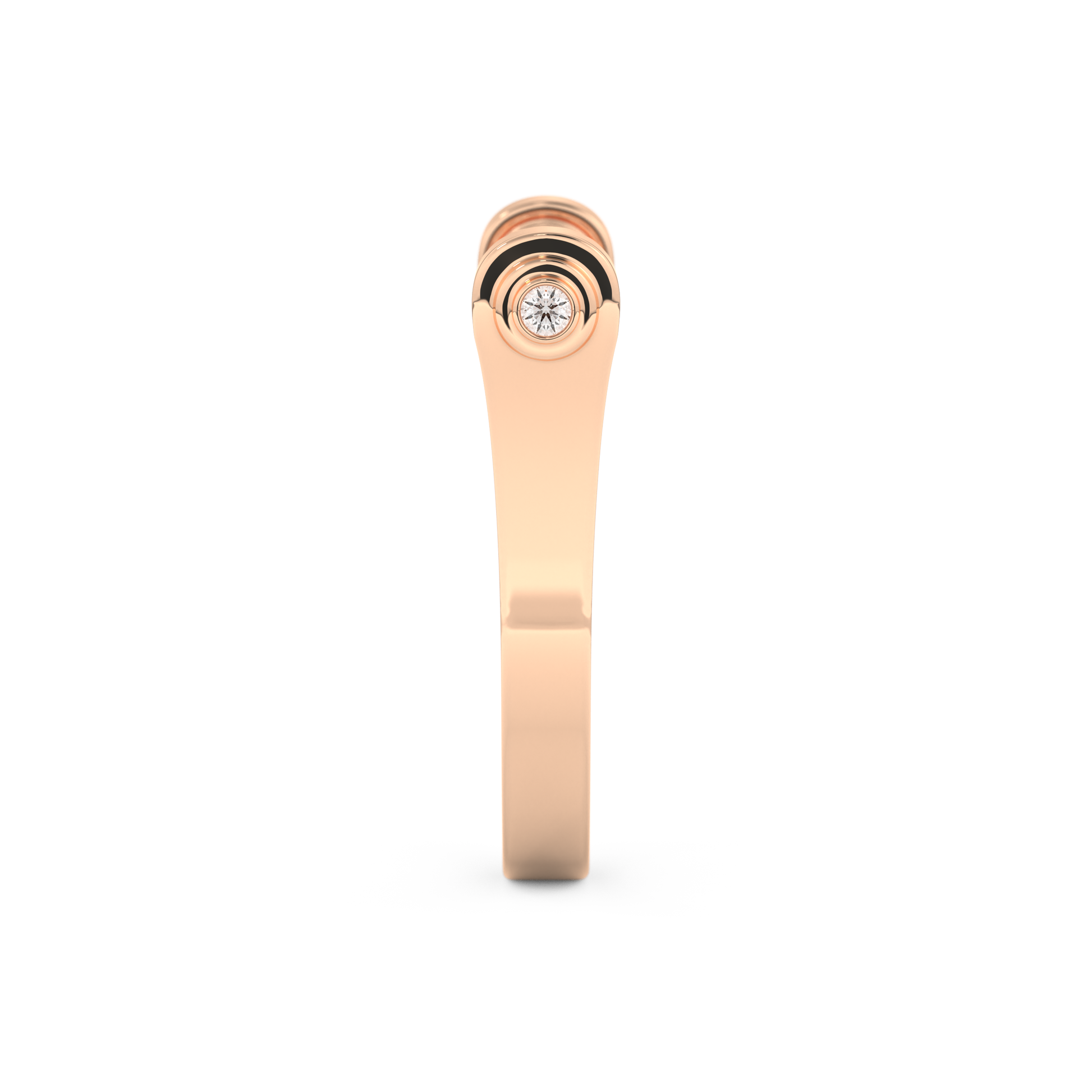 Wedding Band with 0.61 CT Round Cut Moissanite – Yellow, White, or Rose Gold
