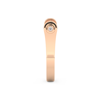 Wedding Band with 0.61 CT Round Cut Moissanite – Yellow, White, or Rose Gold