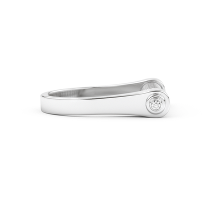 Wedding Band with 0.61 CT Round Cut Moissanite – Yellow, White, or Rose Gold
