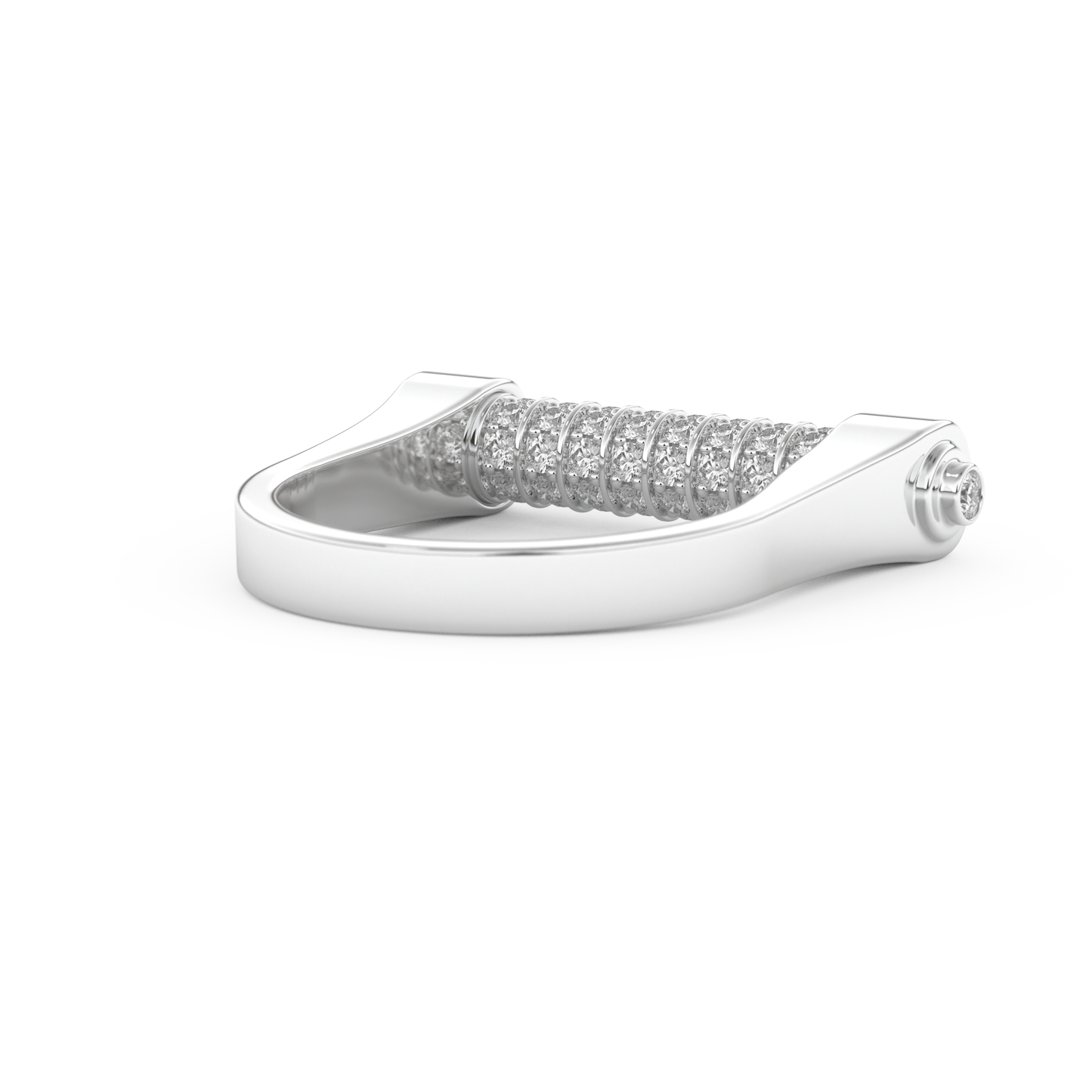 Wedding Band with 0.61 CT Round Cut Moissanite – Yellow, White, or Rose Gold