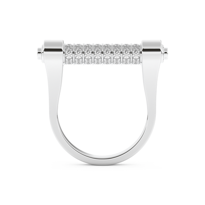 Wedding Band with 0.61 CT Round Cut Moissanite – Yellow, White, or Rose Gold