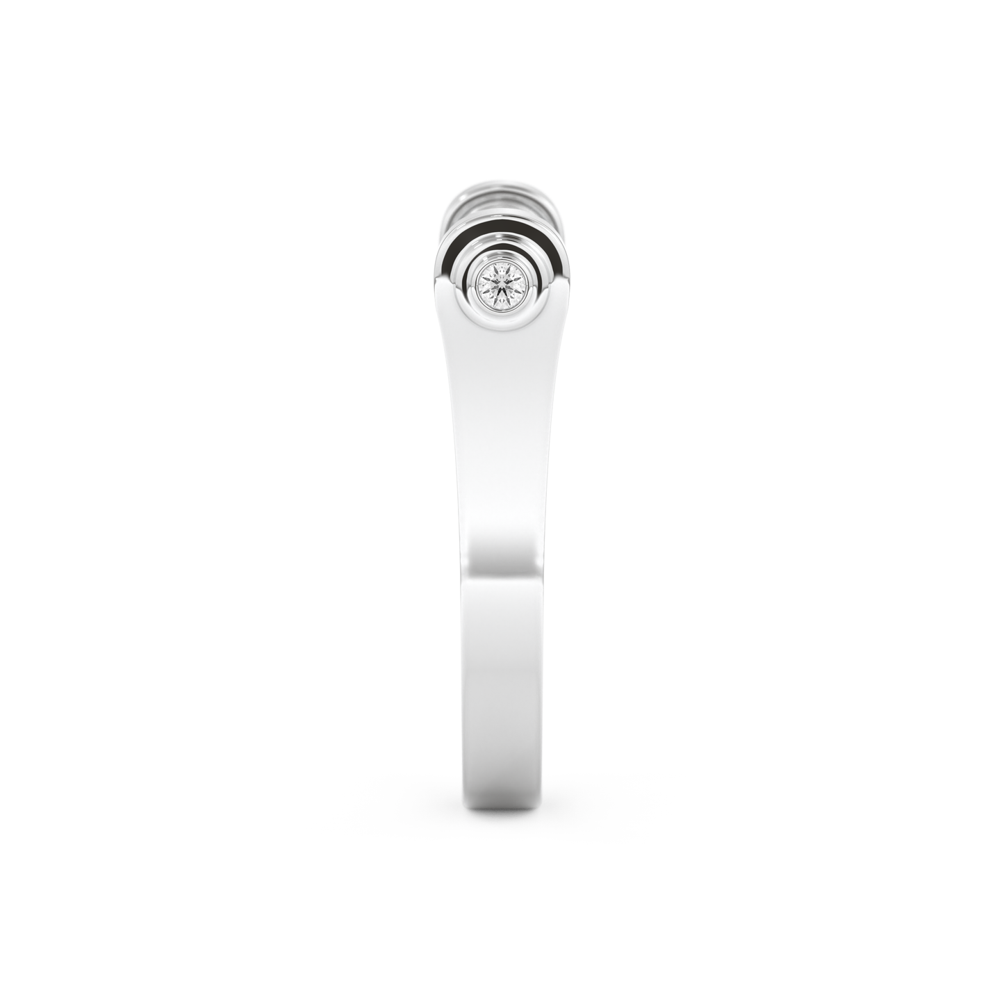 Wedding Band with 0.61 CT Round Cut Moissanite – Yellow, White, or Rose Gold