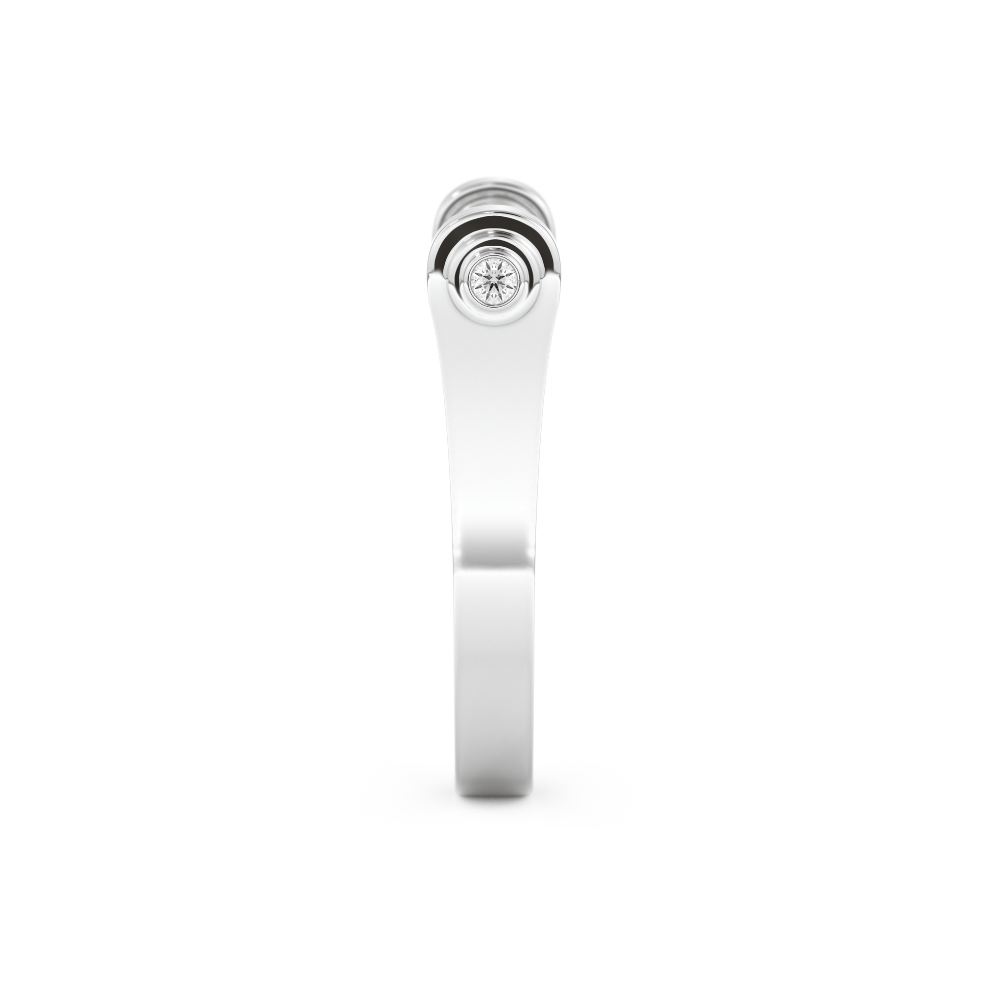 Wedding Band with 0.61 CT Round Cut Moissanite – Yellow, White, or Rose Gold