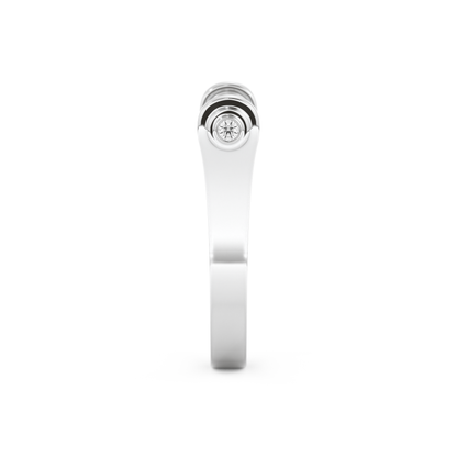 Wedding Band with 0.61 CT Round Cut Moissanite – Yellow, White, or Rose Gold
