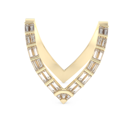 Half Eternity Wedding Band with 1.39 CT Baguette Cut Moissanite – Yellow, White, or Rose Gold