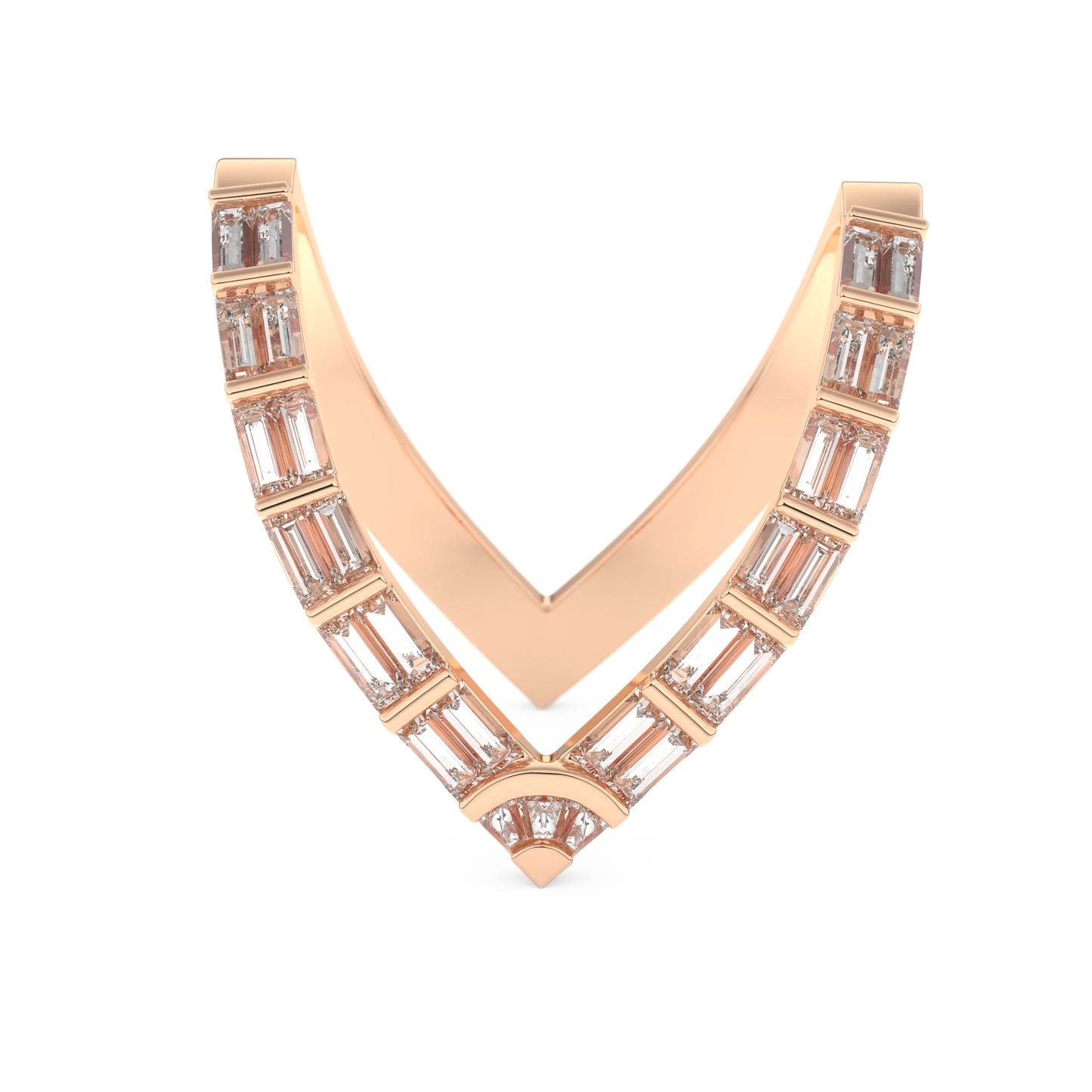 Half Eternity Wedding Band with 1.39 CT Baguette Cut Moissanite – Yellow, White, or Rose Gold