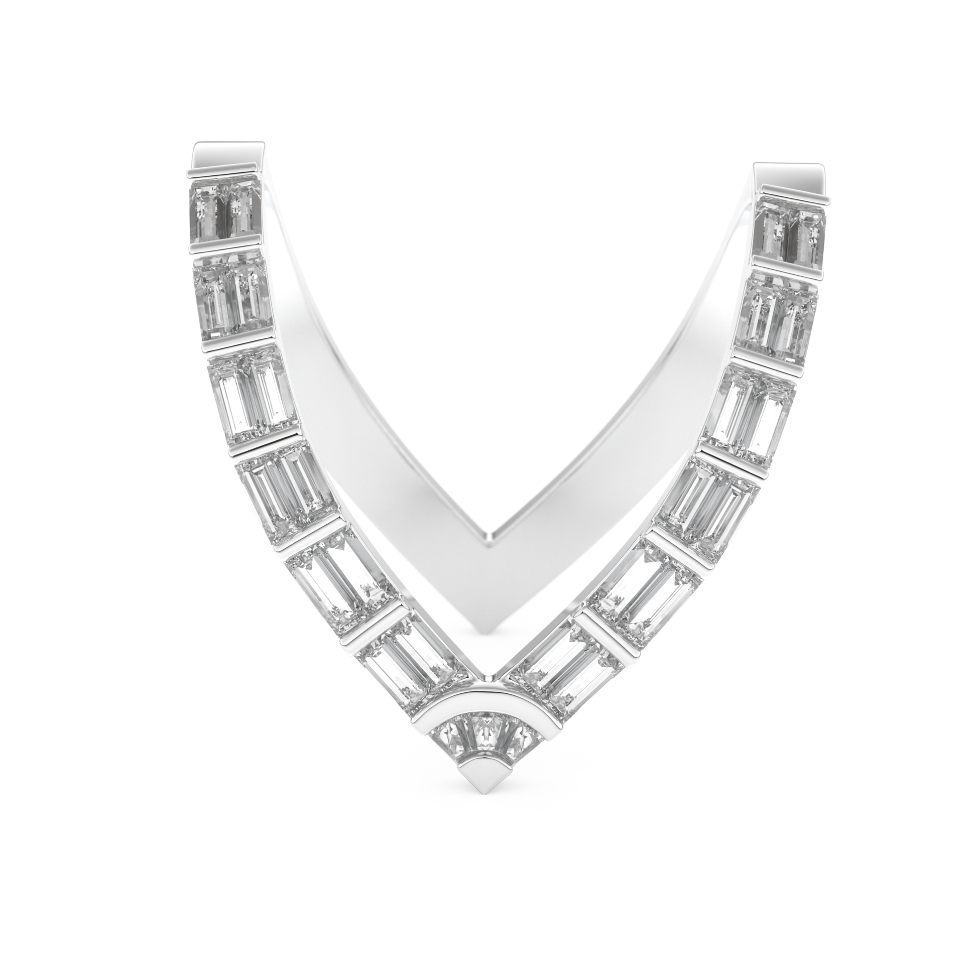 Half Eternity Wedding Band with 1.39 CT Baguette Cut Moissanite – Yellow, White, or Rose Gold