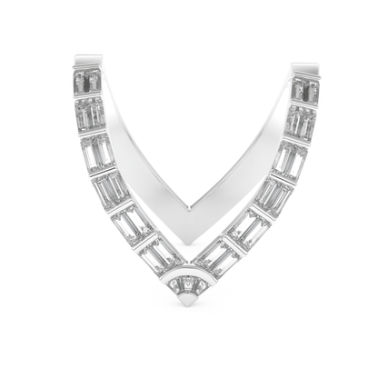 Half Eternity Wedding Band with 1.39 CT Baguette Cut Moissanite – Yellow, White, or Rose Gold