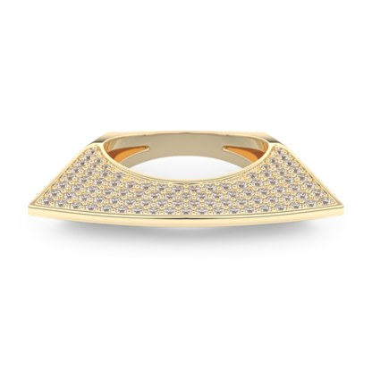Half Eternity Wedding Band with 1.75 CT Round Cut Moissanite – Yellow, White, or Rose Gold