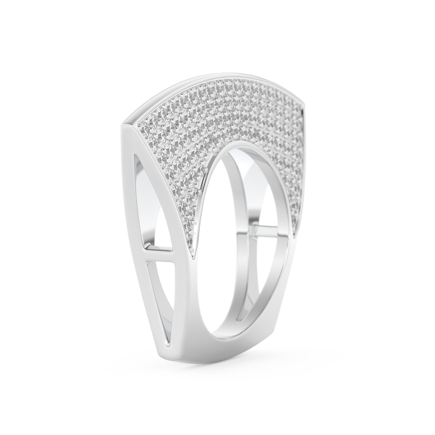 Half Eternity Wedding Band with 1.75 CT Round Cut Moissanite – Yellow, White, or Rose Gold