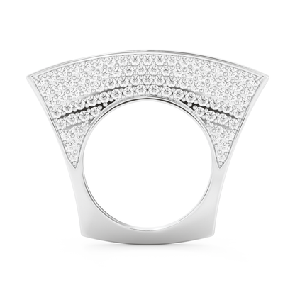 Half Eternity Wedding Band with 1.75 CT Round Cut Moissanite – Yellow, White, or Rose Gold