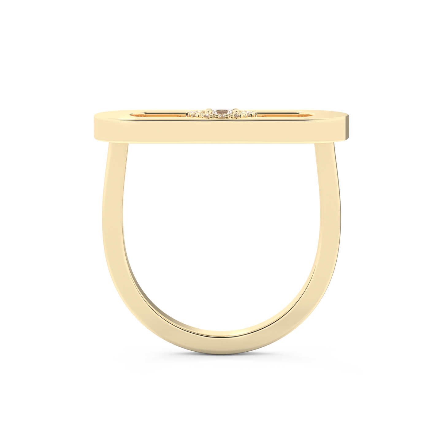 Round Cut Floating Halo 0.11 Carat Moissanite Ring – Halo Setting in Gold