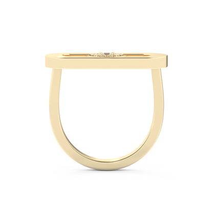 Round Cut Floating Halo 0.11 Carat Moissanite Ring – Halo Setting in Gold