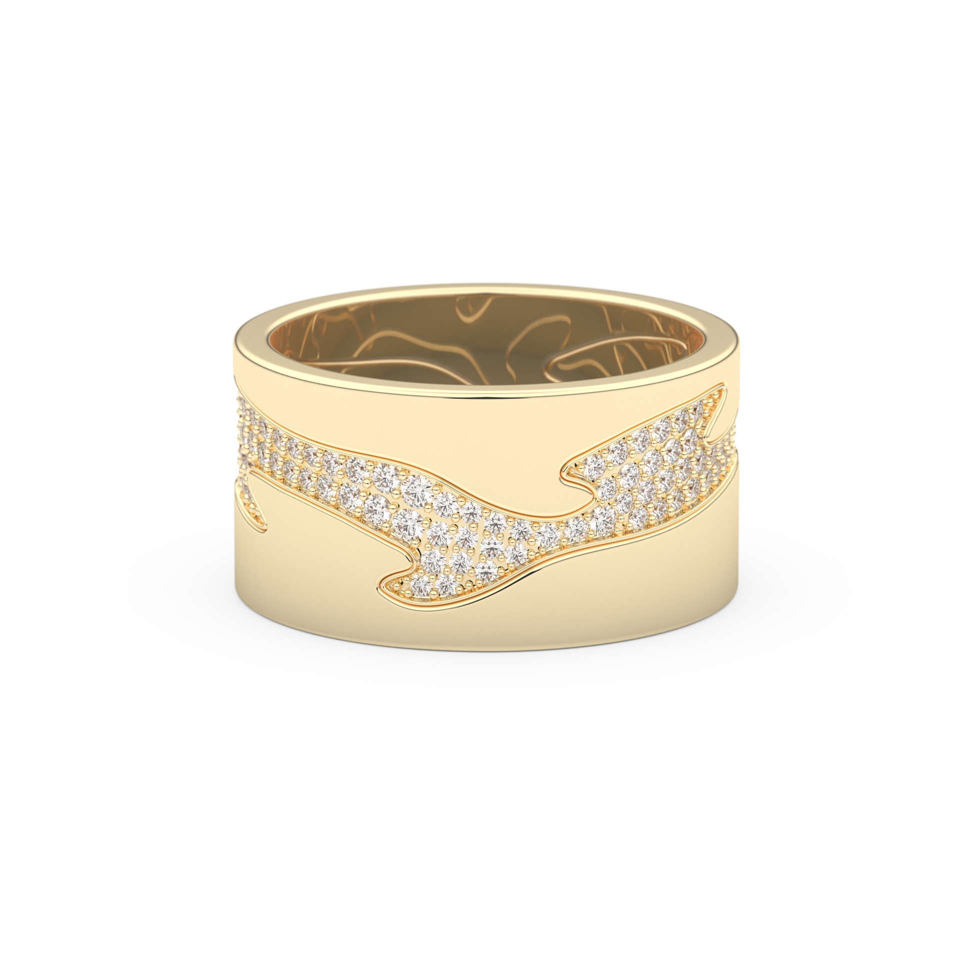 Full Eternity Wedding Band with 0.55 CT Round Cut Moissanite – Yellow, White, or Rose Gold