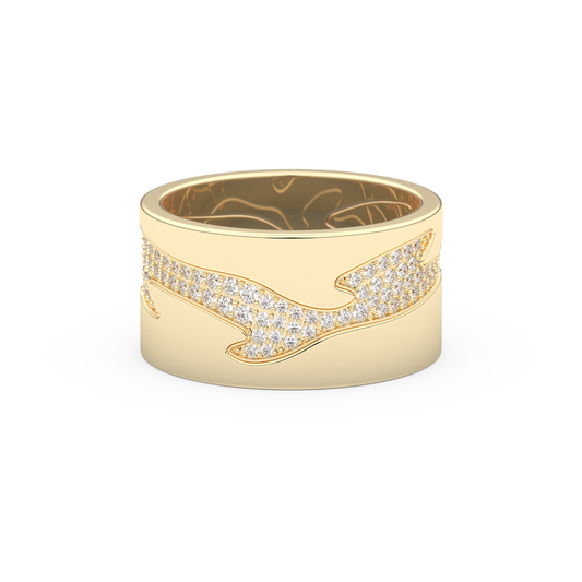 Full Eternity Wedding Band with 0.55 CT Round Cut Moissanite – Yellow, White, or Rose Gold