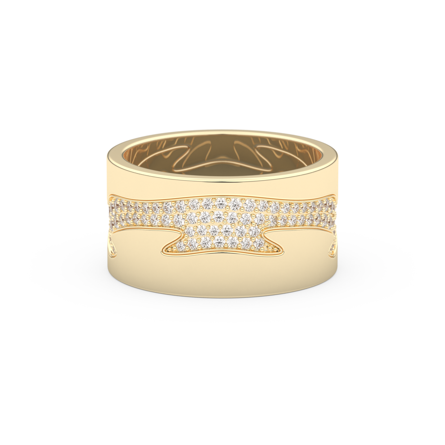 Full Eternity Wedding Band with 0.55 CT Round Cut Moissanite – Yellow, White, or Rose Gold