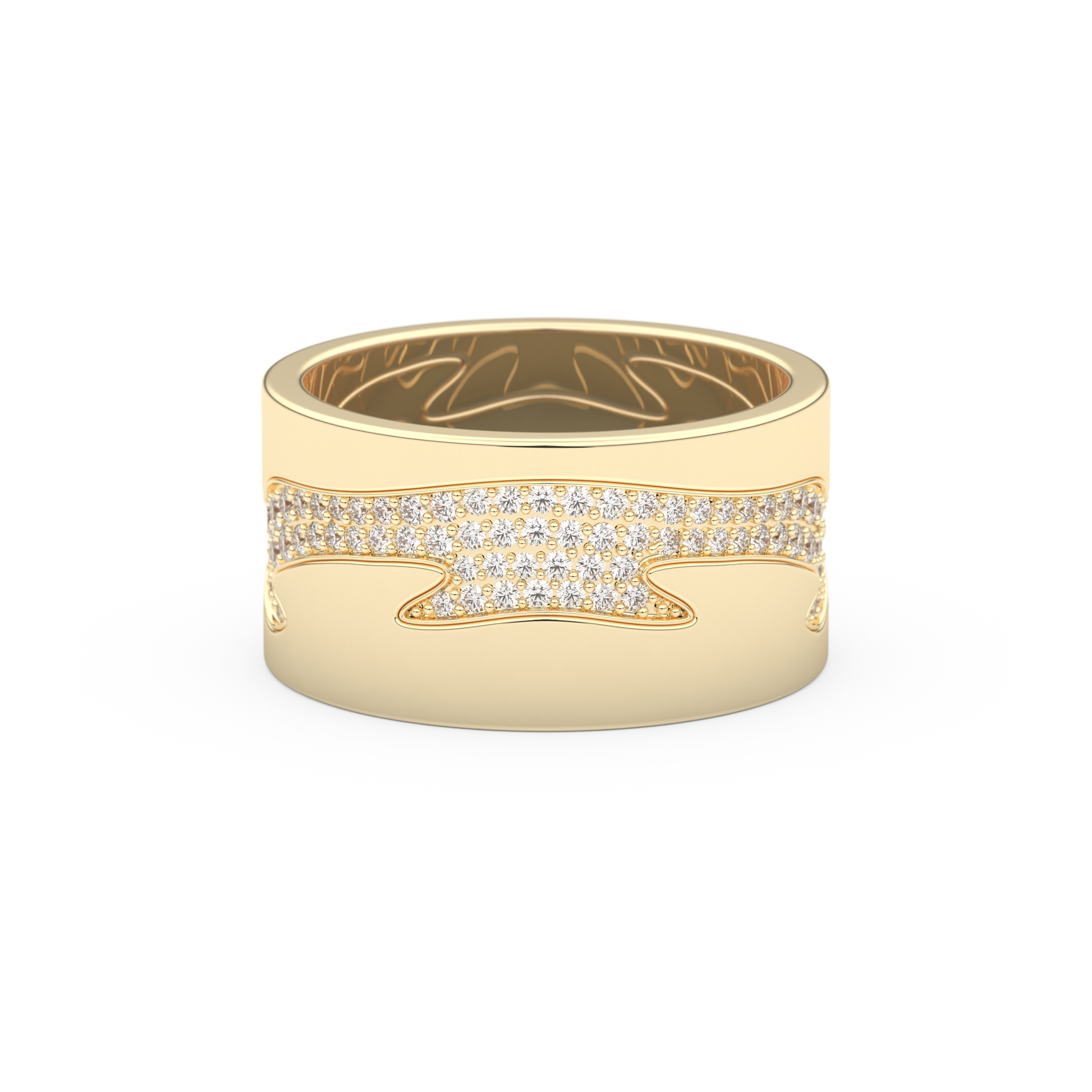 Full Eternity Wedding Band with 0.55 CT Round Cut Moissanite – Yellow, White, or Rose Gold