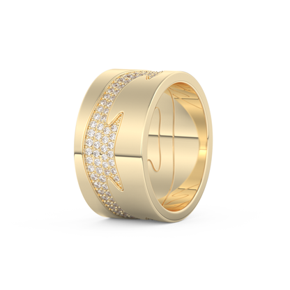 Full Eternity Wedding Band with 0.55 CT Round Cut Moissanite – Yellow, White, or Rose Gold