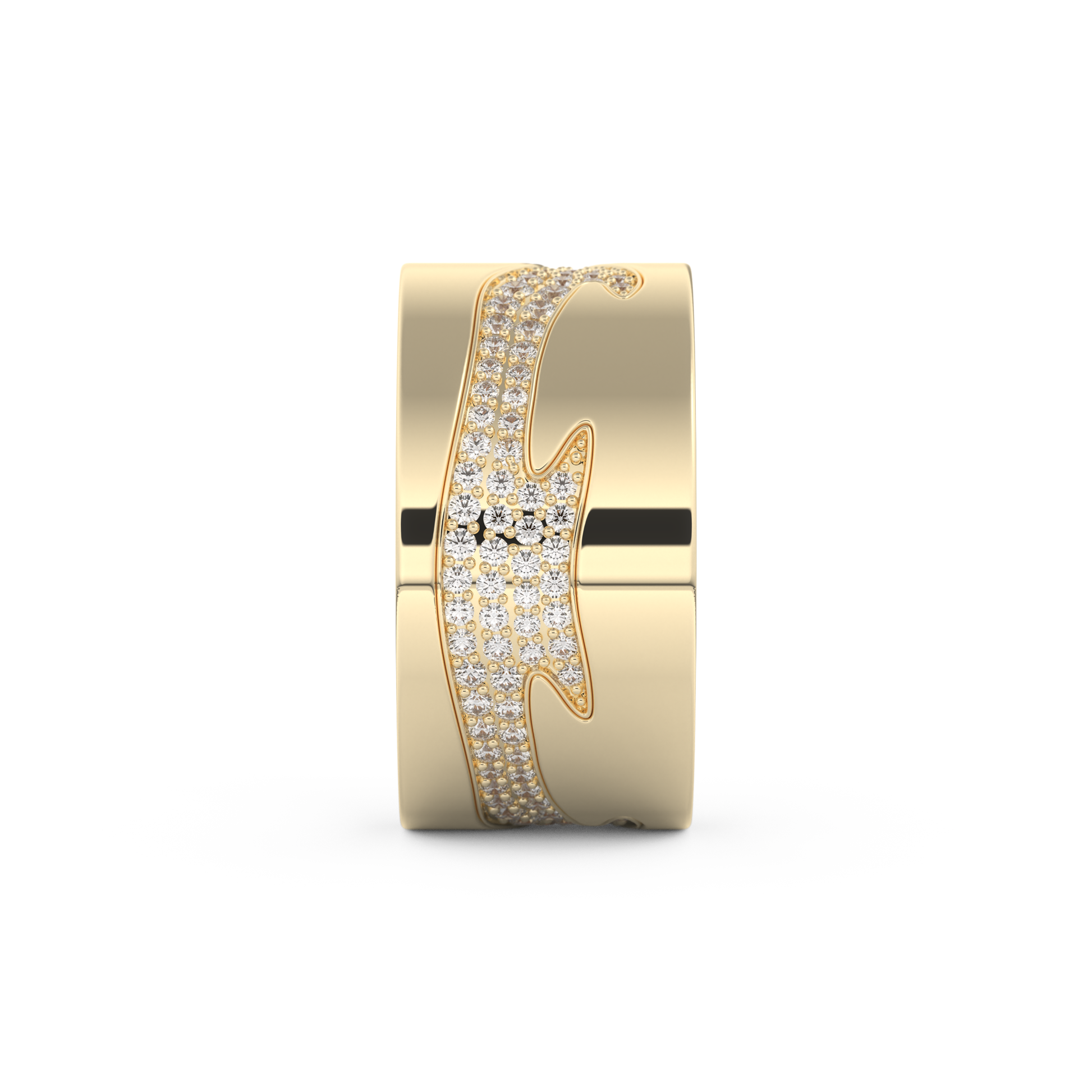 Full Eternity Wedding Band with 0.55 CT Round Cut Moissanite – Yellow, White, or Rose Gold