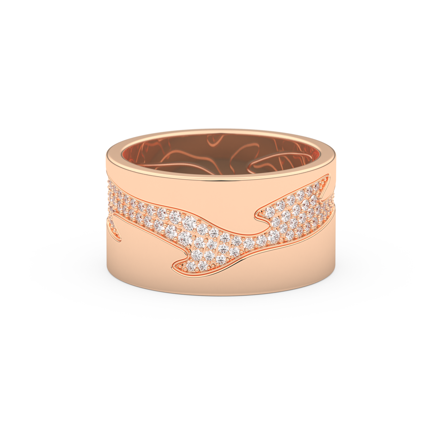 Full Eternity Wedding Band with 0.55 CT Round Cut Moissanite – Yellow, White, or Rose Gold