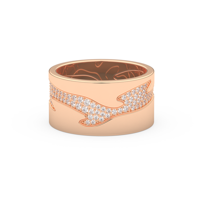 Full Eternity Wedding Band with 0.55 CT Round Cut Moissanite – Yellow, White, or Rose Gold