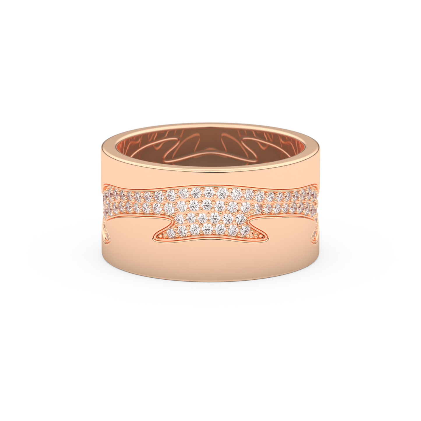 Full Eternity Wedding Band with 0.55 CT Round Cut Moissanite – Yellow, White, or Rose Gold