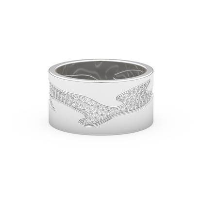 Full Eternity Wedding Band with 0.55 CT Round Cut Moissanite – Yellow, White, or Rose Gold