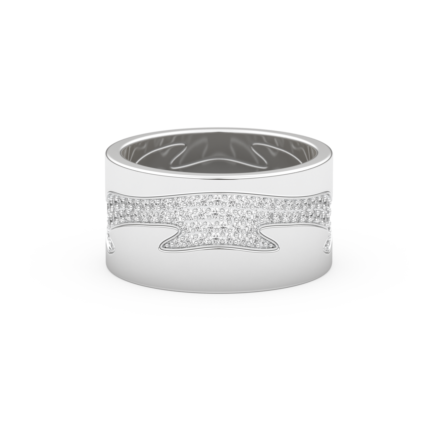 Full Eternity Wedding Band with 0.55 CT Round Cut Moissanite – Yellow, White, or Rose Gold