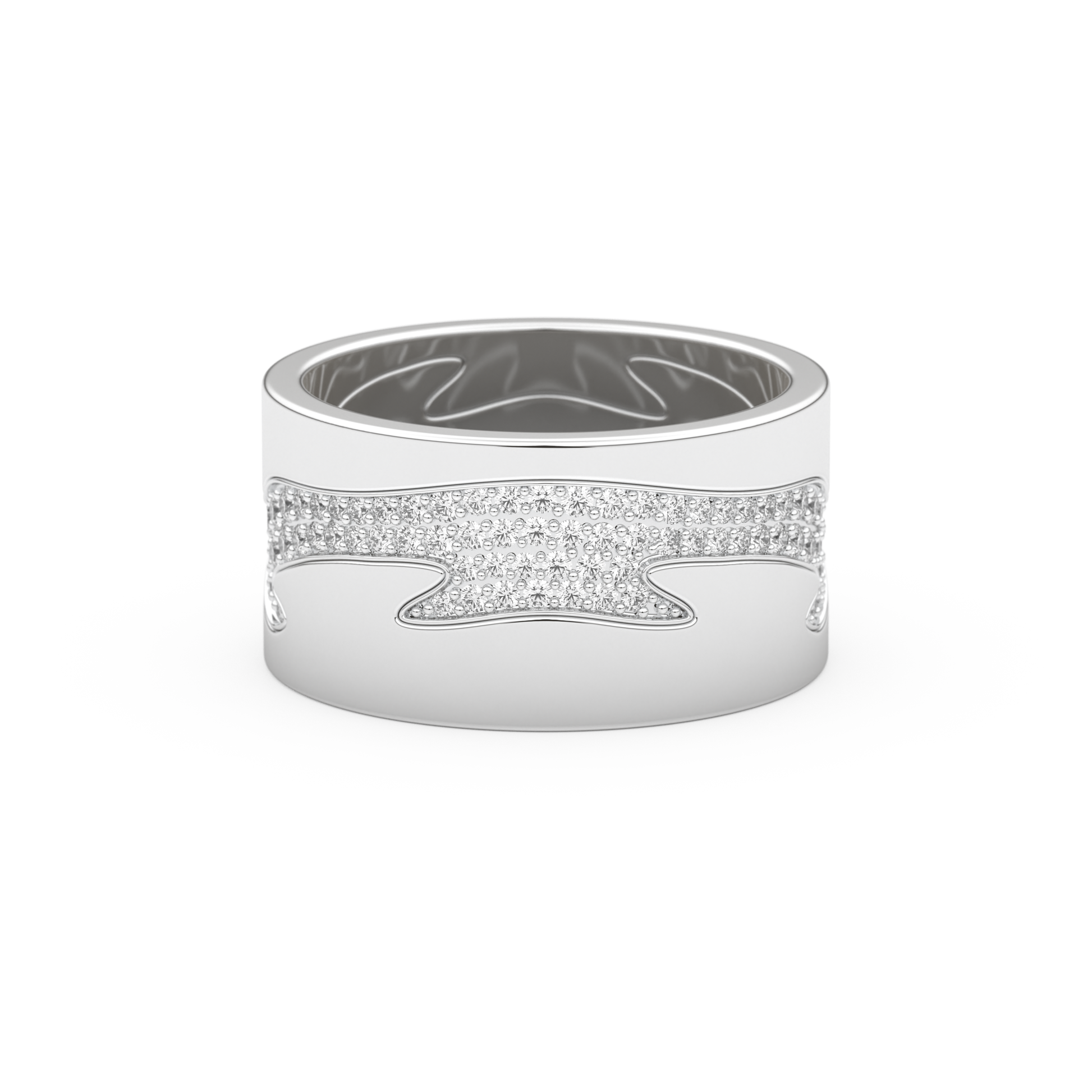 Full Eternity Wedding Band with 0.55 CT Round Cut Moissanite – Yellow, White, or Rose Gold