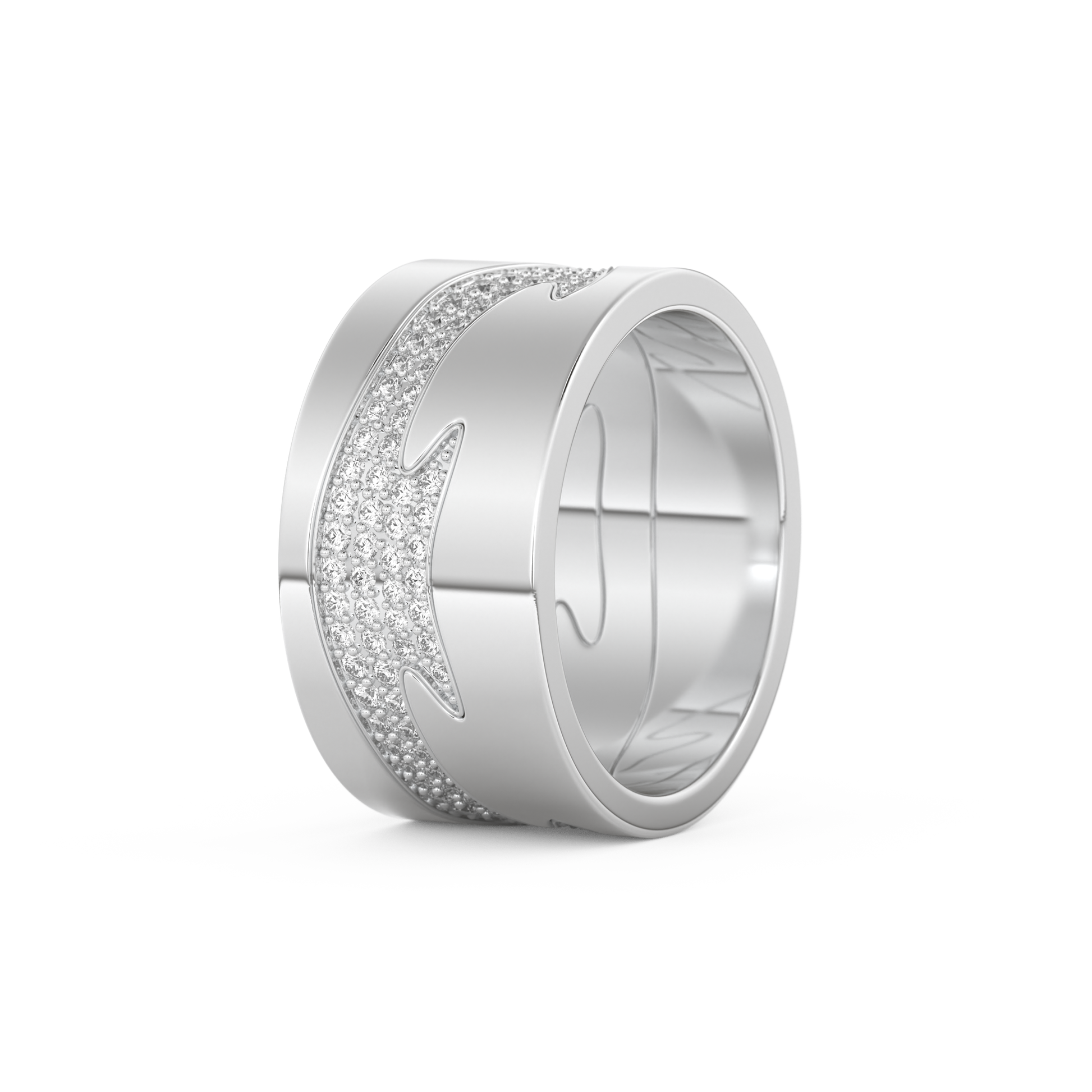 Full Eternity Wedding Band with 0.55 CT Round Cut Moissanite – Yellow, White, or Rose Gold