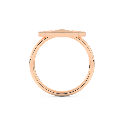 Geometric Pyramid Wedding Band with 0.16 CT Round Cut Moissanite – White, Yellow, or Rose Gold 17