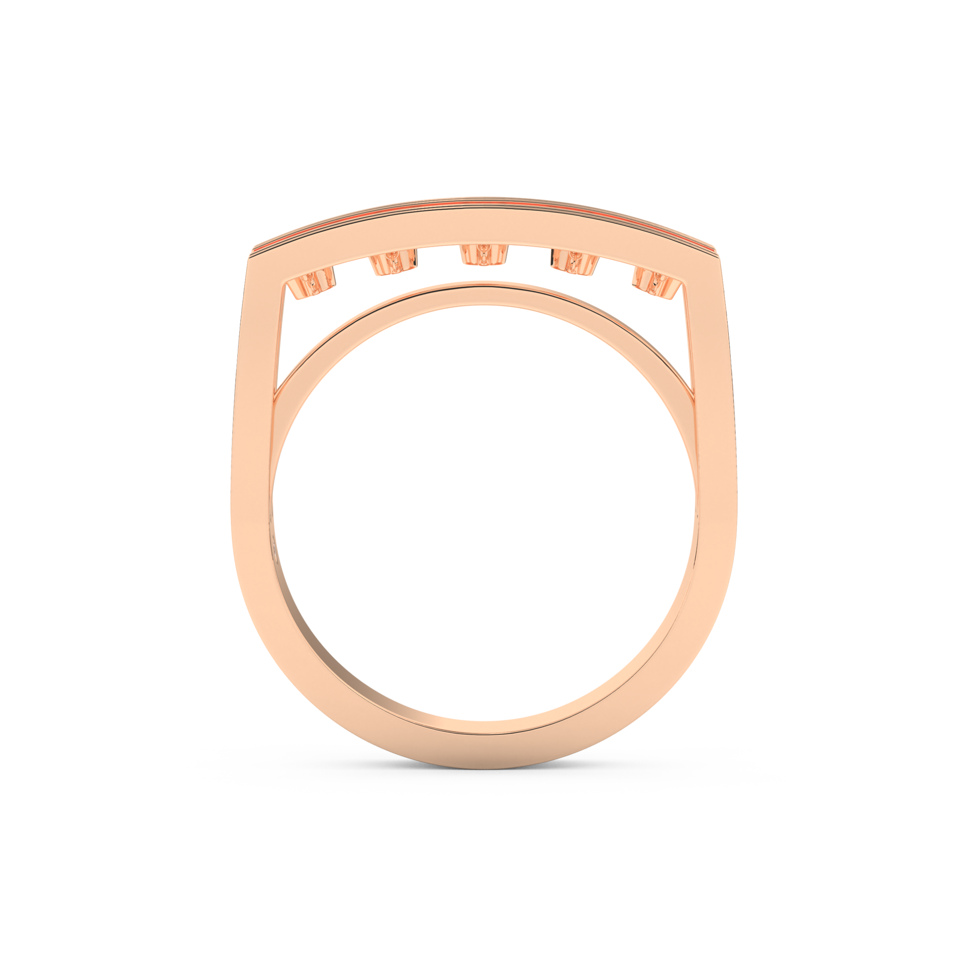 Modern Droplet Wedding Band with 0.41 CT Round Cut Moissanite – Yellow, White, or Rose Gold 17