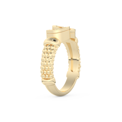 Interlocking Circle Wedding Band with 0.06 CT Round Cut Moissanite – Yellow, White, or Rose Gold 2