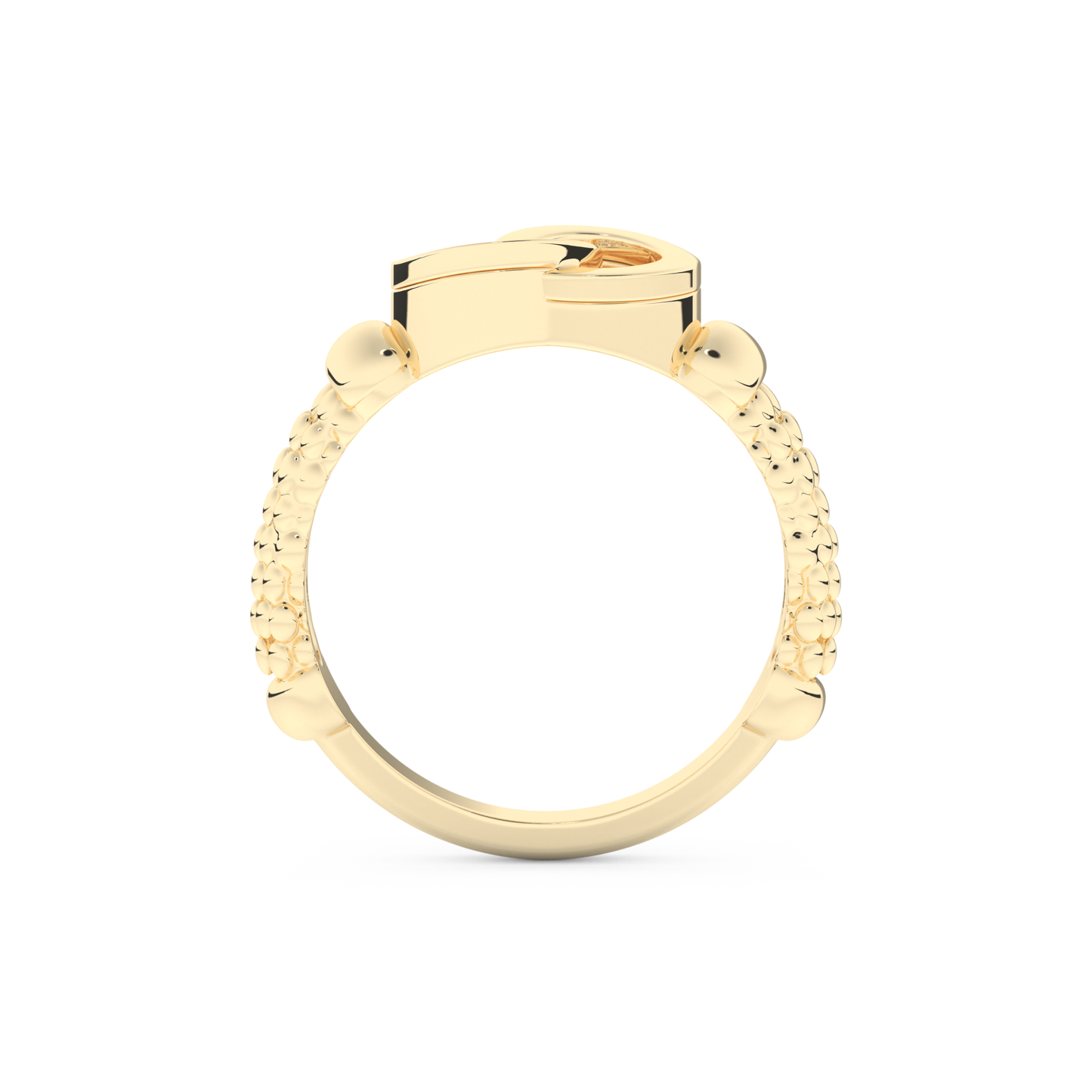 Interlocking Circle Wedding Band with 0.06 CT Round Cut Moissanite – Yellow, White, or Rose Gold 3