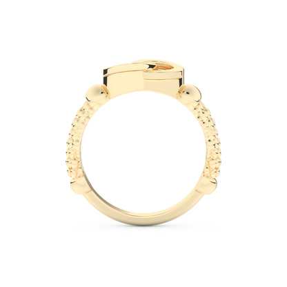 Interlocking Circle Wedding Band with 0.06 CT Round Cut Moissanite – Yellow, White, or Rose Gold 3